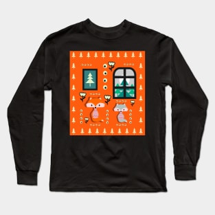 Little foxes waiting for Santa Long Sleeve T-Shirt